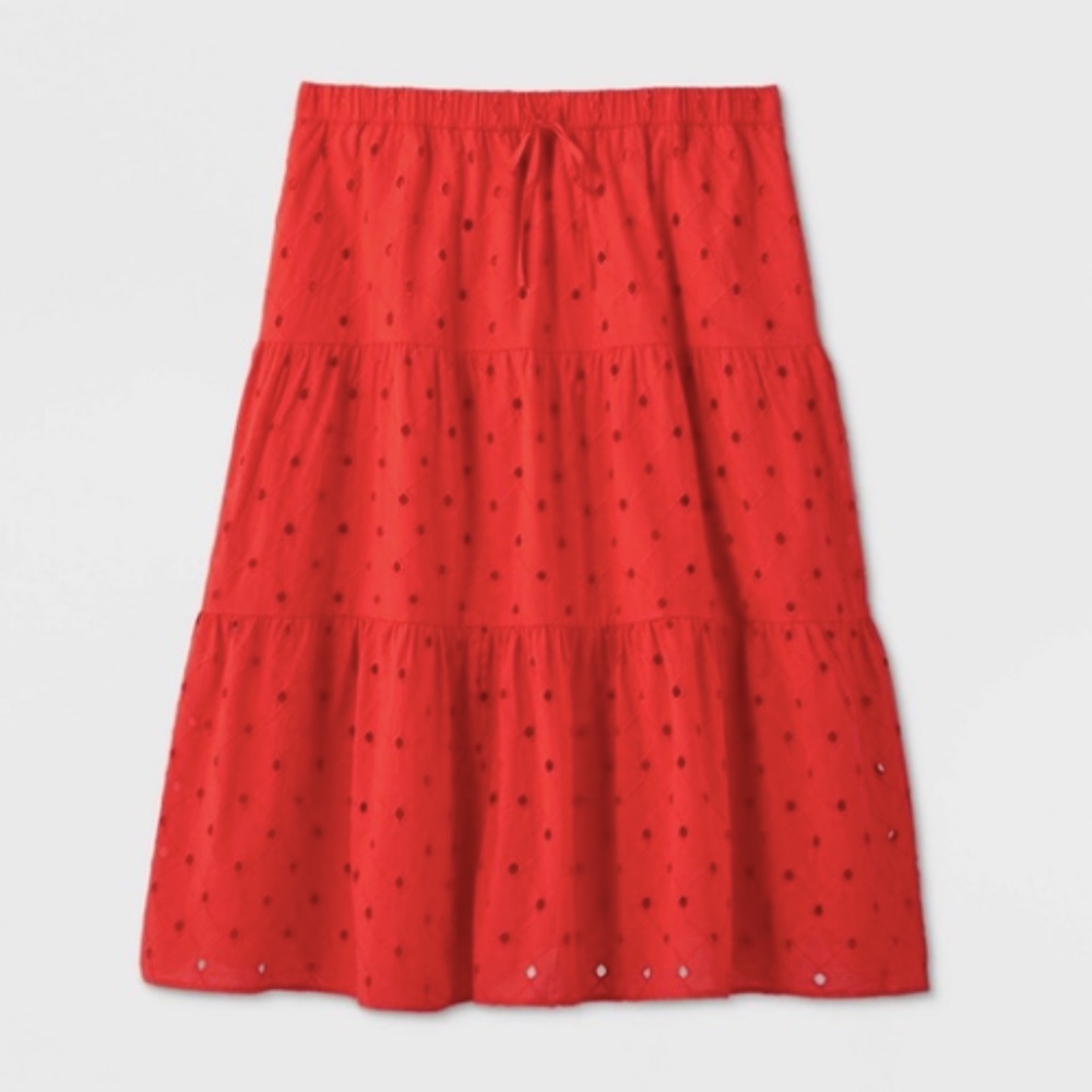 A New Day Eyelet Midi Skirt